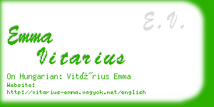 emma vitarius business card